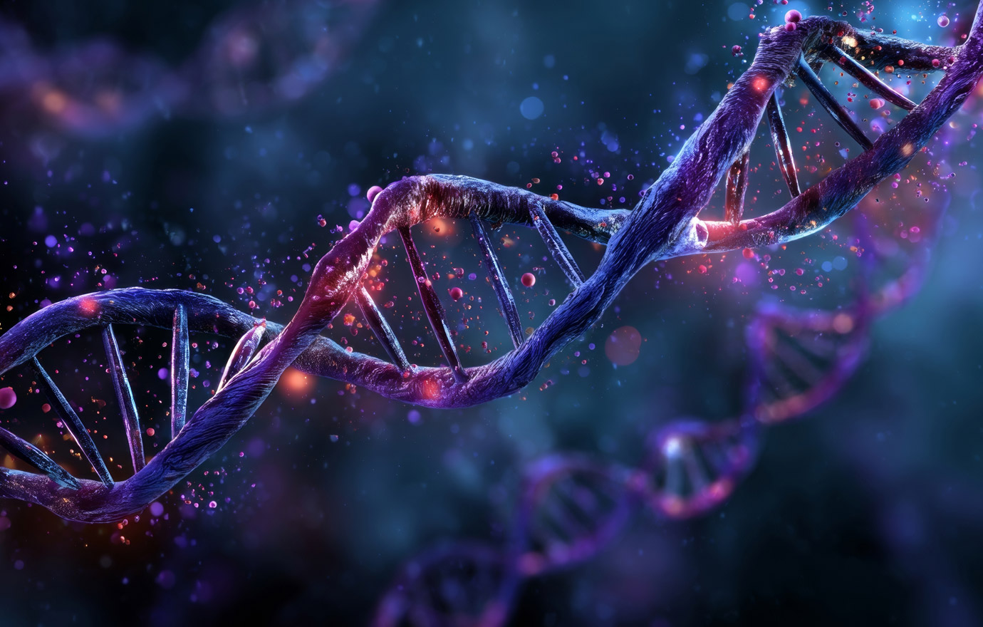 Dieses Bild zeigt eine stilisierte Darstellung der DNA
